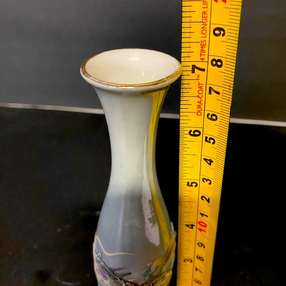 Vintage Blue Lusterware Dragon ware Bud Vase - Picture 11 of 12